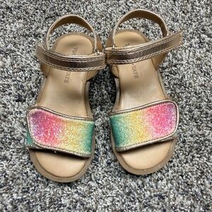 Tucker +‎ Tate Sandals Multicolor Open Toe Glitter Shoes -Girls Size 7